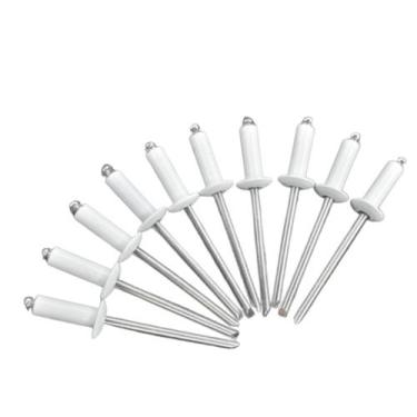 Imagem de Rebite pop de repuxo de alumínio branco 412 4x12mm com 100 pçs - Rebit