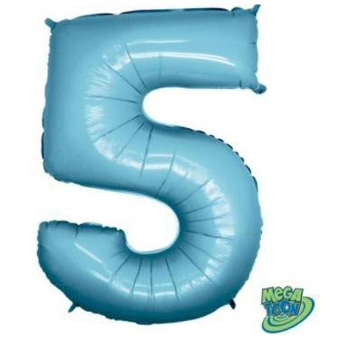 Imagem de Balão 40 numero 5 azul bebe grabo - Flexmetal