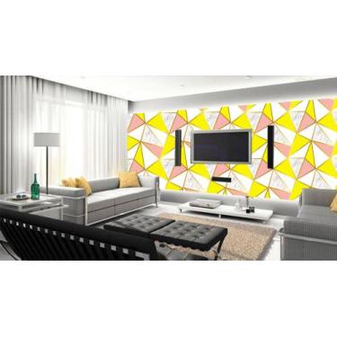 Imagem de Papel de parede adesivo zara mármore gold rose mostarda  ( med. 90x300