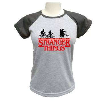 Imagem de Camiseta Babylook Stranger Things - alternativo basico, Cinza, G