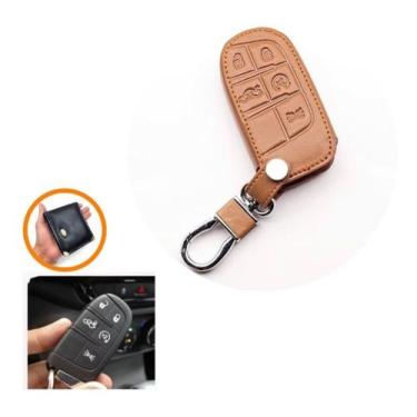 Imagem de Capa Couro Chaveiro Chave Presencial 2 3 4 e 5 Botoes Fiat Toro Ranch 
