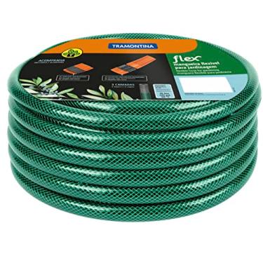 Imagem de Tramontina Mangueira Flex Com Engates Rosqueados E Esguicho Em Pvc Verde 15 M