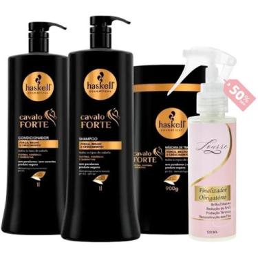 Imagem de Kit Cavalo Forte Sh + Cond 1L + Máscara 900ml + Finalizador Obrigatóri