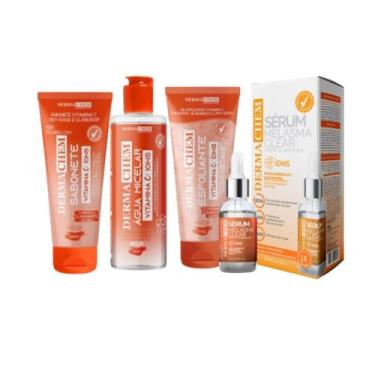 Imagem de kit skin care clareador facial com vitamina C para peles com melasma o