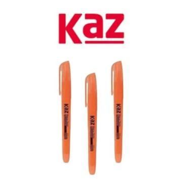 Imagem de Kit 3 Pincel Marca Texto Neon Kaz Canetinha Ponta Chanfrada - KAZ Zoo,