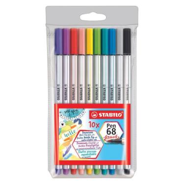 Imagem de Caneta Hidrográfica Premium Stabilo Pen 68 Brush 10 cores, Stabilo-568