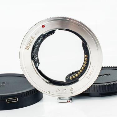 Imagem de Meike Adaptador de lente de montagem automática de metal MK-ETZ com suporte manual conversor de abertura automática para lentes Sony E-Mount para câmeras sem espelho da série Z Z5 Z6 Z7 Z50 Z6II Z7II
