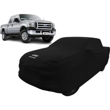 Imagem de Capa Automotiva Tecido Camionete Ford F250 Cabine Dupla - Mz, Preta