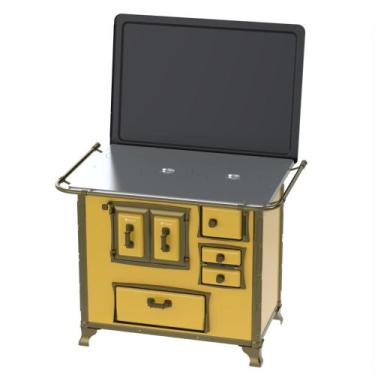 Imagem de Fogao a Lenha Venax n 2 Renaissance Chapa de Aluminio Amarelo, SAIDA E