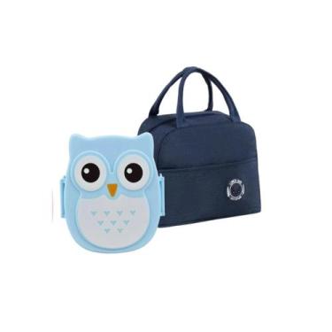 Imagem de Kit Volta as Aulas Mini Bolsa térmica Portátil + Lancheira Coruja Infa
