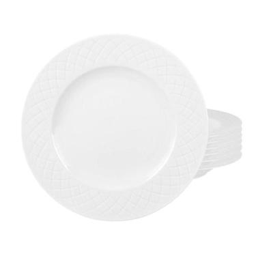 Imagem de Jogo de Pratos Raso 27cm Kit 6 Peças Em Porcelana Ingrid Tramontina Br