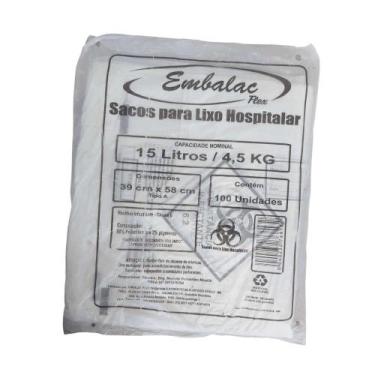 Imagem de Saco para Lixo Infectante 15 litros Embalac com 100 unidades