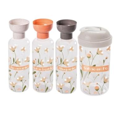 Imagem de Kit Porta Sabão Amaciante Alvejante Sabão Em Pó 4 Pçs Lavanderia