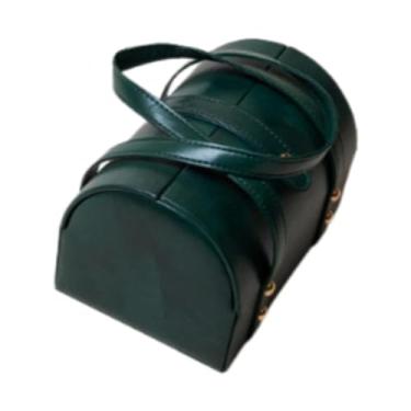 Imagem de Deevoka Caixa de armazenamento de pulseira com 7 espaços para mulheres, organizador de pulseira elegante com alça para casa, quarto, loja de varejo, Verde E Preto