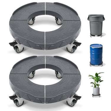 Imagem de Nefish rodas de carrinho de lixo, carrinho de móveis redondo ajustável de 15-19 polegadas com 4 rodas, carrinhos de tambor para serviço pesado Boneco de barril de 440 libras, carrinho de car