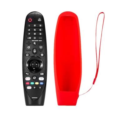 Imagem de Substituição para controle remoto LG Magic Voice para 2017-2022 LG Smart TV, MR22GA MR21GA MR20GA MR19BA AKB75855501 Magic Remote com função de voz e ponteiro (1 controle remoto LG + 1 capa vermelha)