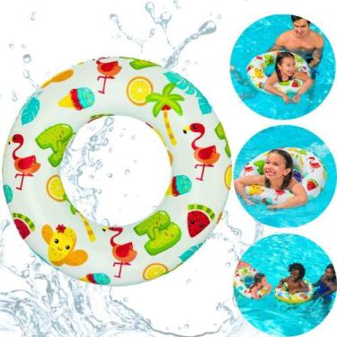 Imagem de Boia De Cintura Inflável Infantil Circular Redonda Colorida Praia Pisc
