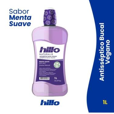 Imagem de Enxaguante Bucal Vegano Menta Suave 1L Hillo Antisséptico Bucal