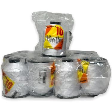 Imagem de Linha Vera Cruz Para Pipa Fio 10 de 1500 Jardas Cor Branco Pacote com 12 Unidades Dúzia 100% Algodão Tex 85