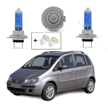 Imagem de Kit Lâmpadas Halógena Super Branca H7 Farol Baixo Idea 2005 2006 2007 