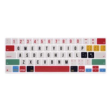 Imagem de MMDW Capa de teclado de silicone Magic para iPad Pro 12,9 polegadas Magic Keyboard (4ª geração) Modelo 2020 MXQU2LL/A, acessórios de protetor de teclado para iPad Pro 12,9, fonte criativa Rainbow