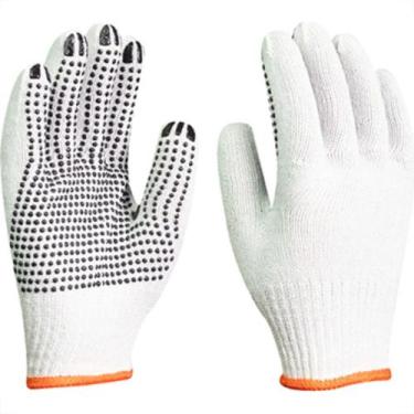 Imagem de Luva Tricotada Pigmentada Branco Imbat - Kit C/12 Unidades