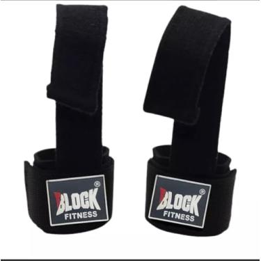 Imagem de Strap Profissional para Musculação, Costuras Reforçadas, Passador em Metal Anticorrosão, Munhequeira para Apoio do Pulso, Preto