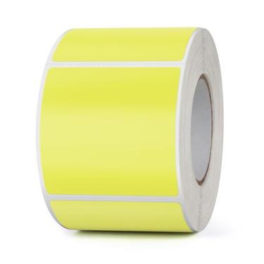 Imagem de Adesivos de Vinil Amarelo YIKIADA (5x5cm) - 500 Unidades à Prova D'Águ
