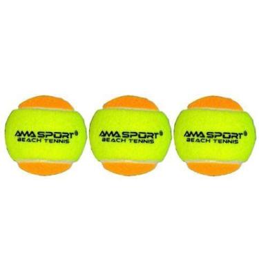 Imagem de Kit com 3 bolas de Beach tennis Ama Sports