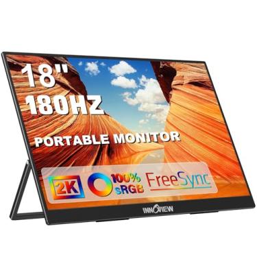 Imagem de InnoView 18" 2.5K 180Hz - Monitor Portátil, 2560x1600 QHD 100% sRGB, HDR, FreeSync, HDMI, USB-C, 180Hz, 3ms, 16:10, LCD, 5V DC, 2.6lbs, Montagem na Mesa, PS5, Switch, PC, Phone