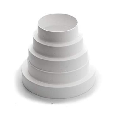 Imagem de Vent Systems Redutor de duto de plástico branco de 7,6 cm, 10 cm, 12,7 cm, 15,2 cm, aumentador de duto de plástico branco – Adaptador de ventilação universal altamente durável para dutos de ar HVAC