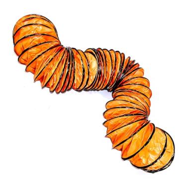 Imagem de Mangueira de duto flexível de PVC de 30 cm × 40 m, duto HVAC retardador de chamas com corda ajustável, gancho D e suporte de aço para aplicações de ventilação, exaustão, secagem e resfriamento