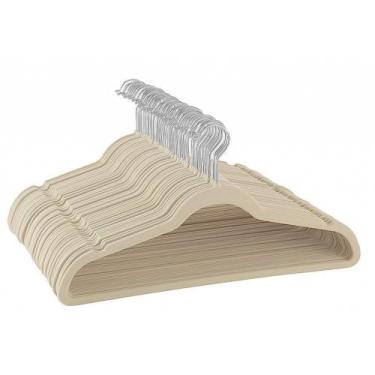 Imagem de Kit Com 50 Cabides Pretos Para Atacado Reforçado Camisa - ZAGANZA, Beg