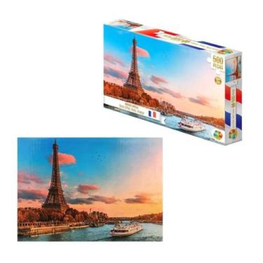 Imagem de Quebracabeça Torre Eiffel 500 Peças Infantil Ggb Brinquedos