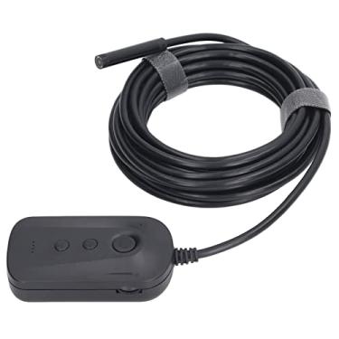 Imagem de Câmera de inspeção de endoscópio WiFi 5MP Pipeline Boroscópio IP67 à prova d'água endoscópio com luz de focagem automática boroscópios