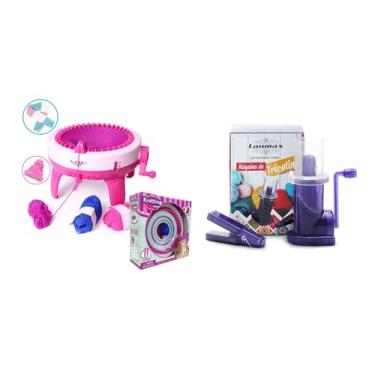 Imagem de Máquina Tricotin Tear Manivela I-cord - Compacta + Maquina Tricô Manual 40 Agulhas + 3 Linha Uma Ferramenta Prática E Versátil Que Vai Transformar Sua Experiência No Tricô E Crochê