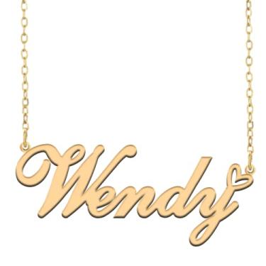 Imagem de A168A Colar de nome personalizado personalizado personalizado colar de nome banhado para mãe filha amizade feminino dia dos namorados aniversário de Natal ano novo, Metal, Sem pedras preciosas