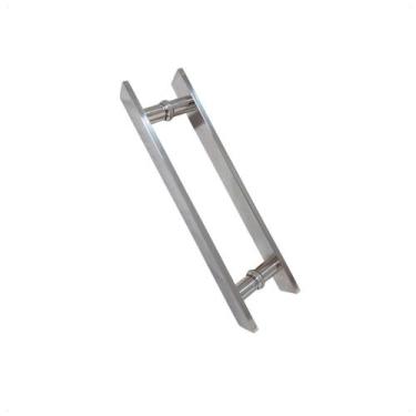 Imagem de Puxador Aço Inox Chato 40cm Portas Portão Madeira Vidro Alumínio - RR 