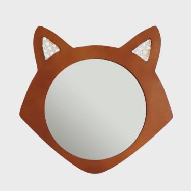 Imagem de Espelho Decorativo Infantil 43x44cm Raposa Freijó