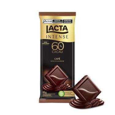 Imagem de Barra de Chocolate Lacta Intense Amargo 60% Cacau Café 85g