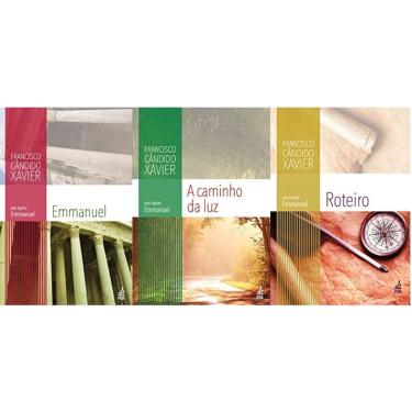 Imagem de Kit 3 livros espiritas coleção Emmanuel + A caminho da luz + Roteiro
