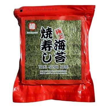 Imagem de Nori Alga para Sushi e Temaki com 50 Folhas Rubi Fukumatsu - 140 gramas