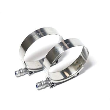 Imagem de LTI Faixa de trabalho 68 mm-76 mm Braçadeiras de parafuso em T de alta qualidade PSI Premium Full 304 aço inoxidável Turbo Intercooler Mangueira para mangueira ID de 6.3 cm (pacote com 2)