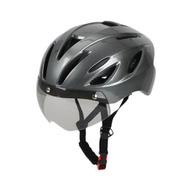 Imagem de menolana Equipamento de capacete de bicicleta Equipamento de ventilação acolchoada destacável Capacete de ciclismo com viseira para bicicleta de bicicleta de, Cor Titânio