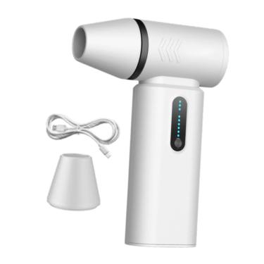Imagem de WeiLaiKeQi Soprador de ar sem fio poderoso ventilador leve fácil de transportar e armazenar turbina snow soprous turbofan para acampar eletrônicos, Branco