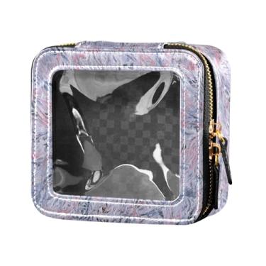Imagem de Fitrendlovey Bolsa de maquiagem portátil com zíper com design de claraboia grande para artigos de higiene pessoal e cosméticos de viagem, T15, one size