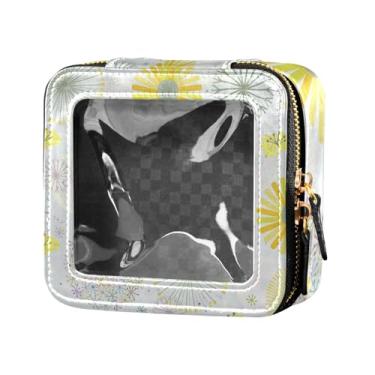 Imagem de Fitrendlovey Bolsa organizadora de maquiagem com grande claraboia e zíper estojo cosmético portátil para cuidados com a pele e itens essenciais de viagem, T14, one size