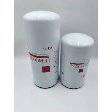 Imagem de Kel'thuzad Kit De Filtro Combustível Ff5776 Com Lubrificante Lf14000Nn Compatível Motores Cummins Isx X15 X12 Qsx11.9L, Caminhões Kenworth Peterbilt