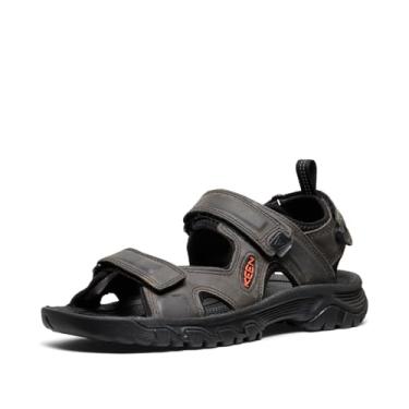 Imagem de Sandália masculina Keen Targhee III com bico aberto, Grey/Black, 12