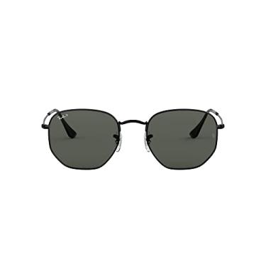Imagem de Óculos de Sol Ray-Ban Polarizado Hexagonal 0RB3548N 002/58 Tam 51 / Preto - Lentes Verde
